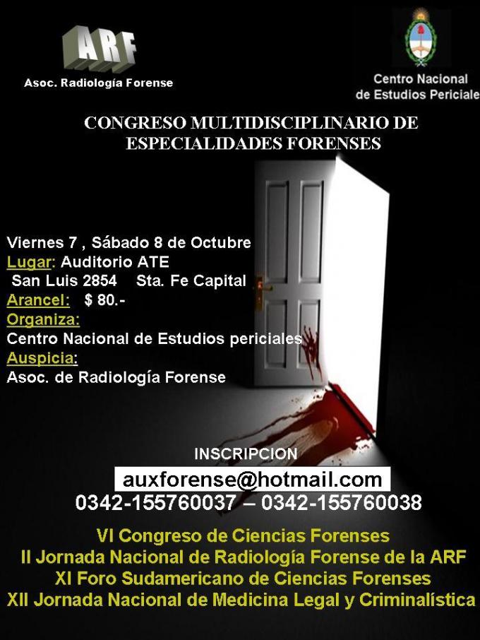 BECAS PARA CONGRESO RADIOLOGIA FORENSE