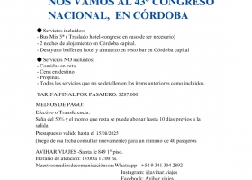 Viajamos al 43° Congreso Cordoba 2025 